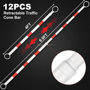 Pali a cono di traffico estensibili, con lunghezze che vanno da 4 piedi a 6.9 piedi, pali a cono di sicurezza estensibili - Product Image 2