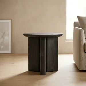 Table basse ronde en bois moderne, design minimaliste, fabrication artisanale, meubles durables pour le salon, SUNWOODD EXPO - Product Image 1