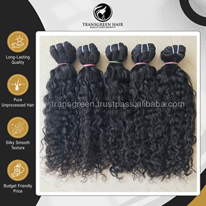 Cabello Rizado Natural Indio Virgen 100% |   Extensiones de Cabello Humano Virgen de Templo de Primera Calidad, Sin Procesar, Fabricadas en India - Product Image 2