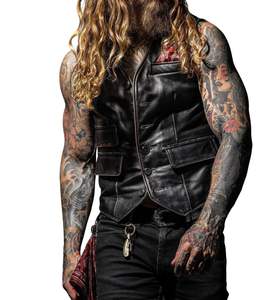 Veste en cuir d'agneau noir Rider's Choice - Product Image 3