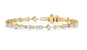 Pulsera de Oro Rosa de 9K Premium con Diamantes de Corte Geométrico Creados en Laboratorio, 6.32 CTW - Product Image 6