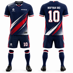 ชุดฟุตบอลผู้ชาย NOFYAN IND แบบสั่งทำพิเศษ พิมพ์ลายแบบ Sublimation ระบายอากาศได้ดี ผลิตจากโพลีเอสเตอร์ ชุดยูนิฟอร์มสำหรับผู้ใหญ่ ผู้ผลิตชุดฟุตบอลสำหรับทีม - Product Image 1