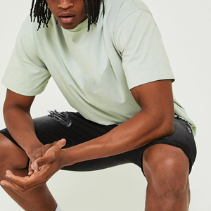 T-shirt Homme de Luxe Personnalisé en Coton Lourd 100% de Haute Qualité, Col Montant, Coupe Boxy, Vierge, OEM - Product Image 3