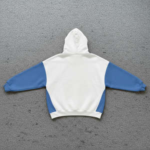 Custom Made <b>White</b> Blue Colors Women's Hoodies High Quality Cotton Fabric Heavy GSM Drop-Shoulder Baggy Style Hoodies <b>for</b> Woman - Product Image 2