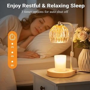 Lampada Scaldacera Regolabile in Altezza con Timer e Dimmer, Decorazione Accogliente per la Casa, Regalo per Mamma e Donne, Scaldacera per Nuova Casa - Product Image 4