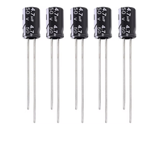 Condensateur électrolytique de type aluminium pour projets électroniques DIY, montage sur circuit imprimé, haute capacité, polarisé, longue durée de vie