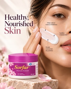 Crème pour le psoriasis Sorfar 30 g pour usage externe, apaisante, hydratante, nourrissante, soin de la peau - Product Image 3