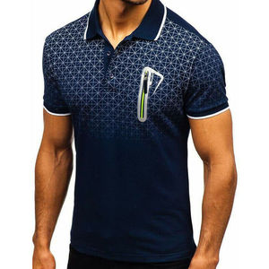Polo personnalisé pour homme en mélange de coton, manches courtes, pour le golf, décontracté, uniforme professionnel, fabricant OEM, fournisseur, vêtements de sport - Product Image 5