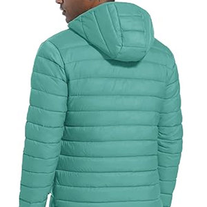 <b>Mens</b> Quilted Puffer <b>Jacket</b> with Hood Lightweight & Insulated Coat <b>for</b> Fall Winter and Outdoor Wear Custom Color Puff Print - Product Image 2