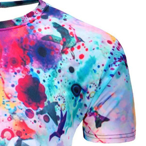 T-shirt en coton 100% pour homme, prix bas, impression par sublimation, logo personnalisé, coupe ample, vente en gros - Product Image 3