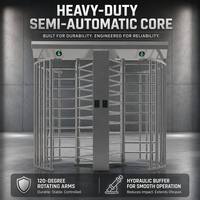 Full Height Turnstile Gate QR Access Control Industrial Entrance Barrier CE ISO Certified Security Passage System