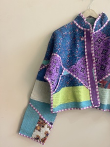Indian Handmade <b>Kantha</b> Quilted Cotton <b>Jacket</b> For Women Patchwork Boho <b>Jacket</b> - Product Image 4