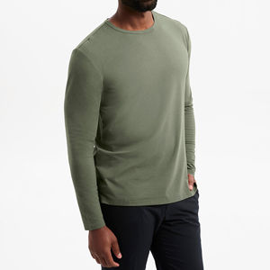 Camiseta Deportiva Ligera de Manga Larga para Hombre, de Secado Rápido, Transpirable, de Poliéster y Algodón, para Fitness, Running y Gimnasio - Product Image 5