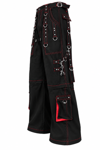 Pantalon Gothique Personnalisé de Haute Qualité Coupe Ample Streetwear 100% Coton Taille Ajustable Style Mode Alternative - Product Image 3