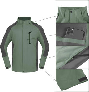 Chaqueta Impermeable con Capucha y Diseño Personalizado a Precio de Fábrica para Hombre - Product Image 3