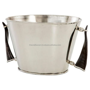 Cubo enfriador de vino de doble pared de acero inoxidable personalizado al por mayor, cubo de hielo martillado para champán para restaurante - Product Image 3