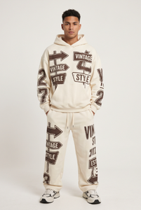 Conjunto de Sudadera con Capucha Morada para Hombre, Estampado de Letras, Ropa Deportiva, Chándal a Juego - Product Image 5