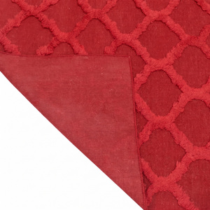 <b>Red</b> <b>Wool</b> Raised Moroccan Trellis Lattice Rug Eco-Friendly Non-Slip Modern Design for Bedroom Living Room Hotel Bathroom - Product Image 5
