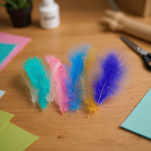 Plumas ILAN de 13 cm, 8 Piezas, Colores Variados, para Manualidades - Product Image 3