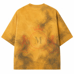 เสื้อยืดโอเวอร์ไซส์คุณภาพสูง สีซีดแบบซันเฟด ทรงดรอปโชว์เดอร์ เนื้อผ้าระบายอากาศได้ดี เหมาะสำหรับแฟชั่นไลฟ์สไตล์ลำลอง - Product Image 2