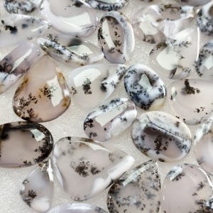Dendrite Agate cabochons Loose Gemstone Lot Natural <b>Tree</b> Pattern Cabochons 22x16x3mm 35x27x3 mm - Avg <b>Weight</b> 21 Cts - Product Image 2
