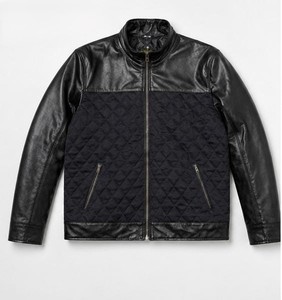 Veste pour homme Champ King en cuir de mouton et matelassée avec poches et fermeture éclair - Product Image 1