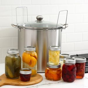 Pentola a doppio bagno maria in acciaio inossidabile da 21,5 litri con griglia e manici a doppia impugnatura - Product Image 4