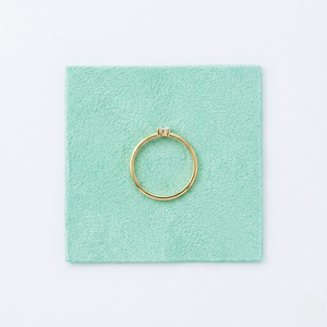 18K Yellow Gold Lab Grown Diamond Solitaire <b>Ring</b> 6 Prong Minimalist <b>Thin</b> Band Engagement <b>Ring</b> - Product Image 3
