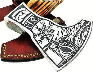 Tête de marteau en acier à haute teneur en carbone de qualité supérieure avec manche en bois de rose et revêtement en cuir et poignée - Product Image 3