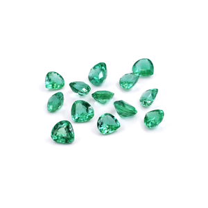 Émeraude naturelle zambienne calibrée 4 mm, taille cœur, pierre précieuse naturelle à facettes pour la fabrication de bijoux, prête à l'emploi - Product Image 2