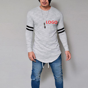 T-shirts en coton sergé à col montant avec logo personnalisé pour hommes, marque privée, décontractés, pour l'extérieur, impression personnalisée, OEM ODM - Product Image 5