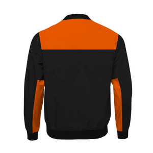 เสื้อแจ็คเก็ตบอมเบอร์ผ้าฝ้ายสำหรับผู้ชายแบบปรับแต่งได้ - ผลิตจากเส้นใยธรรมชาติที่ระบายอากาศได้ดี พร้อมแกนกลางที่นุ่มและอบอุ่น - เสื้อผ้าสตรีทแวร์สั่งทำพิเศษ - Product Image 6