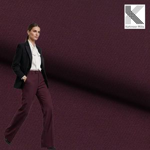 Pantalon en tissu sergé 3/1 en coton et élasthanne pour femme, couleur bordeaux, vente en gros, fabricant, 360 GSM, pantalon extensible lourd, personnalisé OEM ODM - Product Image 2