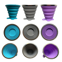 Gobelet pliable multifonctionnel de 260 ml en silicone durable pour les voyages