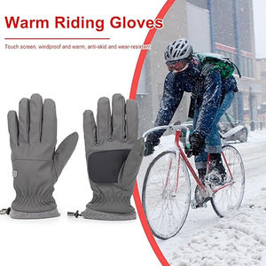 Gants de cyclisme thermiques d'hiver, imperméables, coupe-vent, chauds et confortables, pour la conduite en plein air, sur route et en VTT - Product Image 2