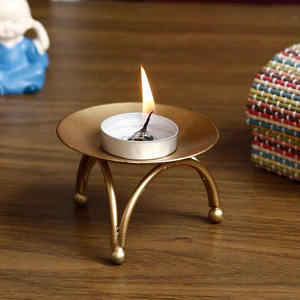 Elegant Gold Metal <b>Candle</b> <b>Holder</b> For Festive Occasions Adding Sophisticated Charm To Dining And Living Room Decor - Product Image 6