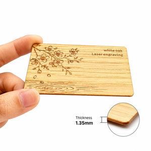 Carte intelligente programmable et réinscriptible CALA en chêne blanc personnalisée avec puce RFID NFC NTAG213/215/216 - Product Image 4