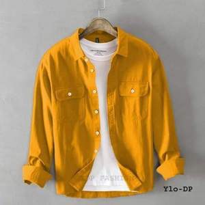 Camisa Casual para Hombre, Manga Larga, Cierre de Botones, Ligera, Transpirable, Estilo Lino y Algodón, para Verano - Product Image 6