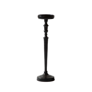 Nouvelle arrivée : porte-bougie pour décoration intérieure, finition noire, support pour bougie pilier en aluminium coulé, fait main, personnalisé - Product Image 2
