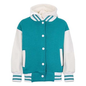 เสื้อแจ็คเก็ต Letterman แบบมีฮู้ดสั่งทำพิเศษ ผลิตจากโรงงานโดยตรง MOQ ต่ำ คุณภาพสูง ผลิตจากผ้าขนสัตว์และหนังแท้ พร้อมปักโลโก้ตามต้องการ - Product Image 1