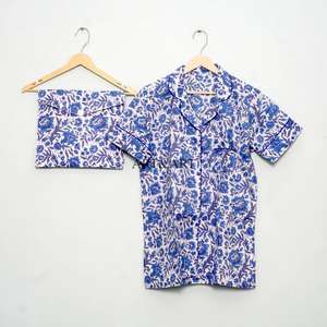 Conjunto de Pijama de Algodón Modal para Mujer, Personalizado, de Manga Corta con Cierre de Botones, Estampado Digital, Secado Rápido, Transpirable, para Verano y Otoño - Product Image 6