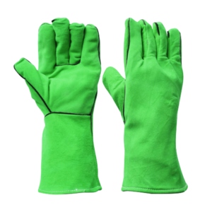 High Quality Heavy-Duty Cowhide Split Leather CE Certified Welding Gloves Safety Cuff for Industrial <b>Fire</b> - Product Image 5