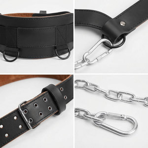 Reinforced Stitching Unisex Leather Dipping Belt For Weighted Training Superior Comfort Back Support Wholesale <b>Cheap</b> Price Belt - Product Image 3