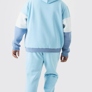 Survêtements pour hommes à capuche, couleur claire, manches longues, poches latérales, vêtements d'automne, 100% coton respirant, cordon de serrage - Product Image 5
