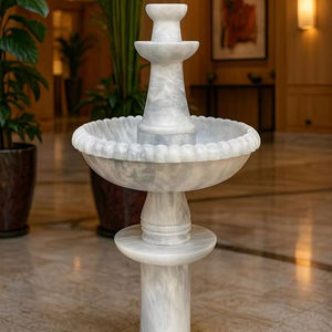 Fuente de Mármol Blanco Tallada a Mano con Diseño Moderno, Ecológica y Duradera para Uso en Jardines Exteriores - Product Image 1