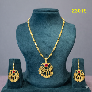 Conjunto de Collar y Aretes de Moda Chapados en Oro de 24 Quilates para Boda, Compromiso o Aniversario, Joyería de Moda para Mujer, Regalo - Product Image 5