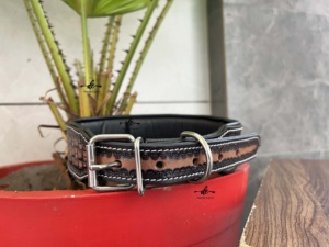 Beautiful Design Hand <b>Tooled</b> <b>Leather</b> Dog Collar Skull Western Pattern Pet Collars Wholesale Bulk Product Multi Uses - Product Image 2