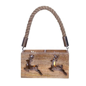 Bougie de Noël en bois avec poignée en corde, découpe en forme de cœur, nouvelle arrivée, produit décoratif pour mariage et Noël, en vente - Product Image 2