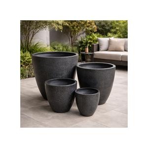 Maceta Redonda Contemporánea de Fibra de Vidrio para Decoración de Jardín, Patio, Paisajismo Interior y Exterior, Proveedor Mayorista OEM - Product Image 1
