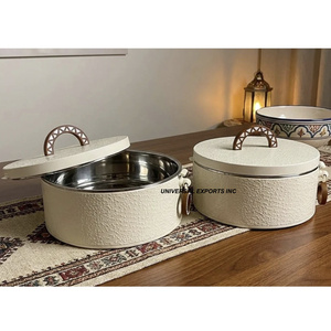 Olla de Acero Inoxidable con Acabado Mate, Redonda, para Calentar Alimentos, Utensilio de Cocina, Cazuela Clásica, Elegante, de Diseño Metálico - Product Image 5